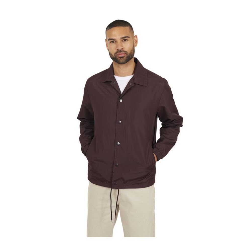 Brave Soul Mens Lightweight Coach Jacket / Burgundy